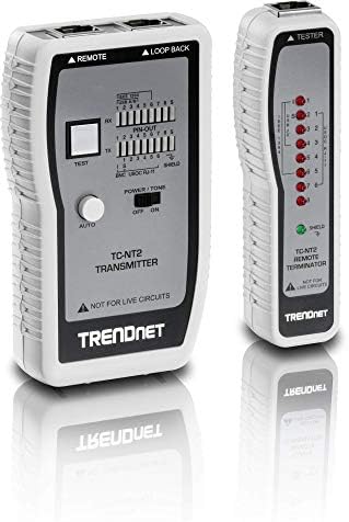 Testador de TrendNet Inline Poe, TC-NTP1, Testes 4poe, Poe+, Poe & Passive Poe Technology, Wattage, tensão, amperagem, polaridade, exibição LED, sem bateria, problemas de problemas, IEEE 802.3af/at/bt preto