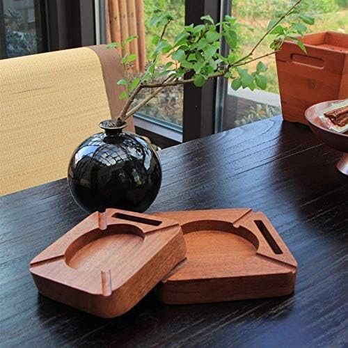Huangxing - Design minimalista moderno de madeira quadrada quadrada de madeira criativa de moda criativa para casa de estar quarto quarto hotel de desktop Decoração presente