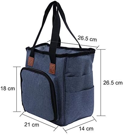 Bolsa de fio Sumdirect, sacola de sacola de tricô para o organizador portátil para fios, projetos de transporte, agulhas de