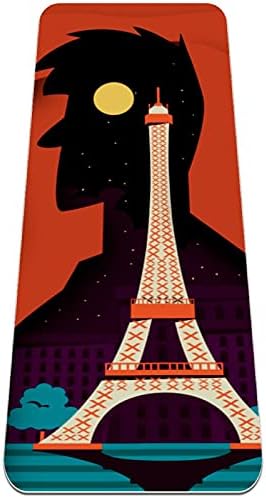 Siebzeh Creative Human Human Body Paris Eiffel Tower Premium Premium grossa de ioga MAT ECO AMPLICAÇÃO DE RORBO