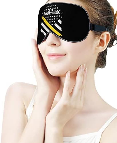 FunnyStar 911 Despachante Finga da linha de ouro Flag de máscara de sono macia para dormir Blocos perfeitos Blocos