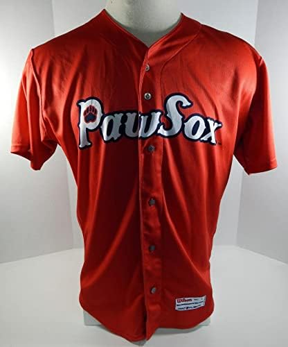 2018-19 Pawtucket Pawsox Red Sox Blank Game Emitido Red Jersey L 568 - Jogo usado MLB Jerseys