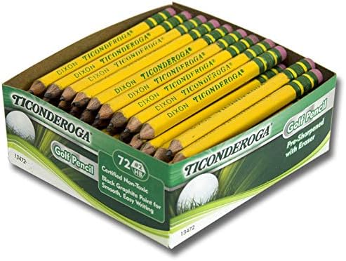 Ticonderoga DIX13472 Lápis de golfe, amarelo