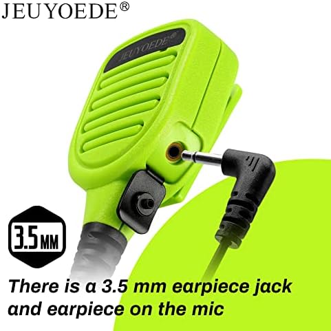 Jeuyoede Radio à prova d'água microfone remoto de mão remota walkie talkie com tomada de áudio de 3,5 mm compatível com Motorola XPR3300