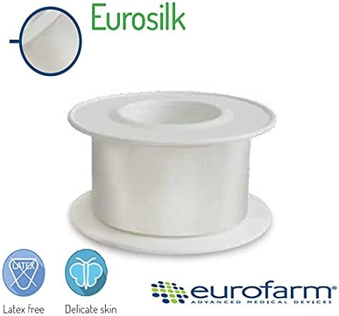Eurosilk - fita de fixação cirúrgica adesiva sedosa 1/2 em x 10 jardas