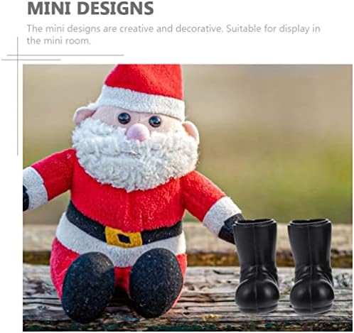 Toddmomy Gnome Making Supplies Mini Botas de Papai Noel de Natal, 7 pares de mini -sapatos decorativos Miniatura Botas de tornozelo