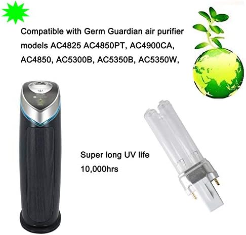 Lâmpada de substituição LB4000 Compatível com Germ Guardian AC4825 AC4850PT AC4300BPTCA AC4300BPT AC4850 AC4900 AC4900CA AC4800 AC4900 Purifiers Substituir 5W Bulbo UV-C