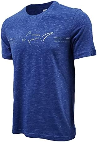 Greg Norman Men's Soft Touch Big Shark Logo Crewneck T-Shirt