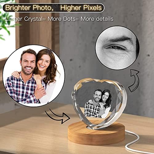 Dr. Tough 3D Crystal Photo Presentes de aniversário para mulheres, foto 3D Crystal Personalized Mothers Day Gifts