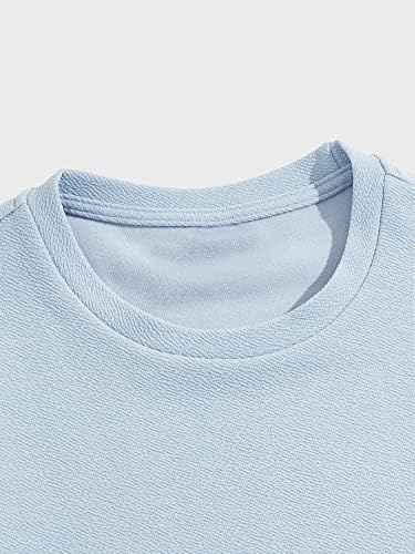 Roupa de duas peças de Fioxa para homens, camiseta sólida e shorts de cintura