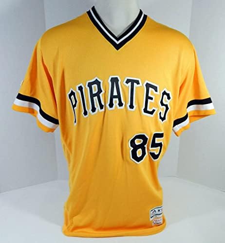 2019 Pittsburgh Pirates Dave Jauss 85 Game usou Jersey Yellow 1979 TBTC 150 P 8 - Jogo usado MLB Jerseys