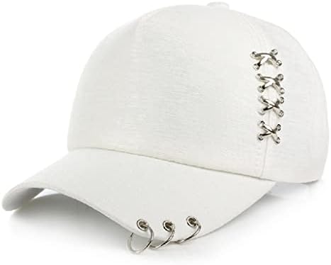 Capinho de beisebol Zsedp, chapéu de sol decorativo de cross cross hoop, boné de beisebol de estilo hip-hop