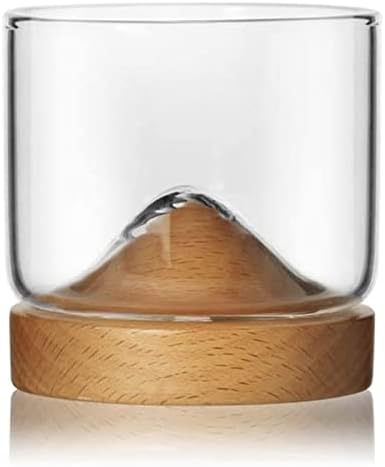 Whisky Champagne Glass Tumblers Tumblers de copos transparentes de vidro de vidro de vidro 4 oz Mão soprada adequada