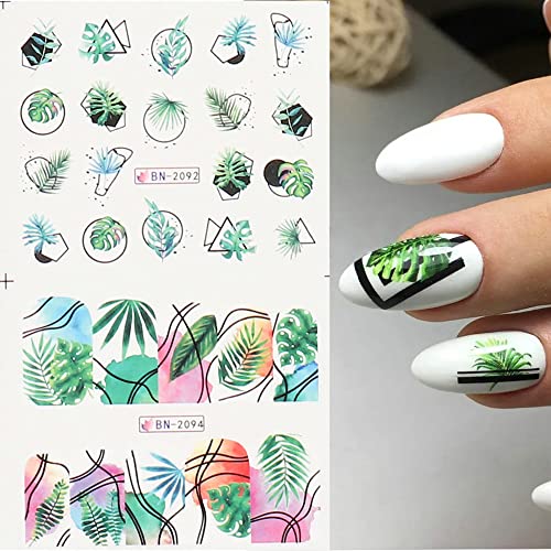 Plantas verdes Plantas Nail Art Sticks Decalo