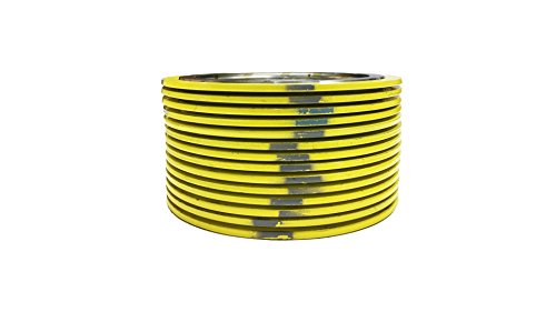 SERLING SEAL 9000IR24304GR150X12 304 Junta de ferida em espiral em aço inoxidável com anel interno de 304Ss e enchimento de grafite flexível, classe de pressão 150#, para 24 tubo, amarelo com listra cinza