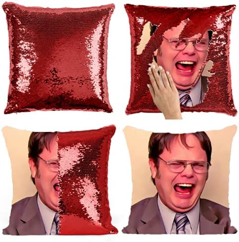 Dwight Schrute Magic Reversível Sereia Mudança de Cores Pillow Funny for Girls meninos Capas de crianças