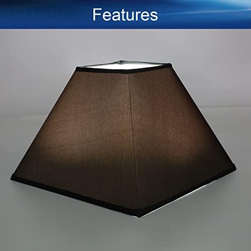 Bettomshin 1pcs 4.3x10,8 polegadas Lâmpadas de lâmpadas dia, lâmpada quadrada preta de 7,5 polegadas, suporte da