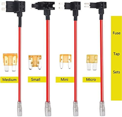 Dash Cam Fuse Tap Kit Dashboard Câmera do carro Kit de cabo de carregador 12V-24V a 5V Compatível com VIOFO A129, A129