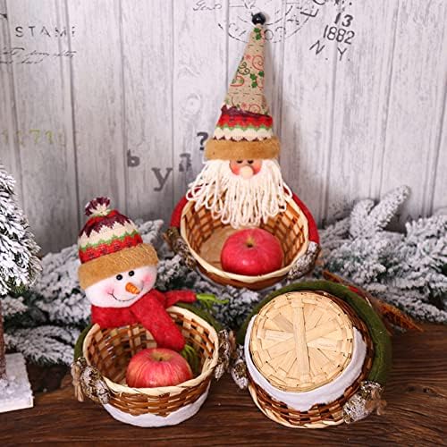 Decorações de festas de aniversário dbylxmn para homens 1pcs feliz Natal Candy Storage Basket Decoration
