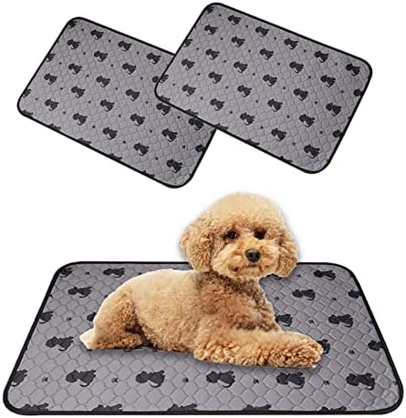 OHVEECA lavável almofadas para cães 20 × 27, 2 pacote de pacote de cachorro reutilizável almofada lavável para cachorros não deslizam tapetes de cachorro