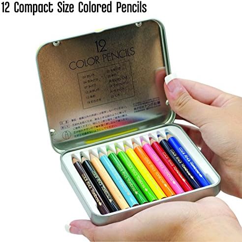 Mini lápis de cor do TOMBOW em lata de metal, 12 pacote