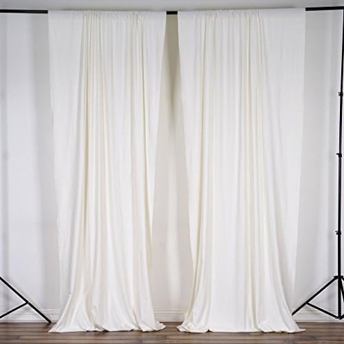 Balsacircle de 10 pés x 10 pés Creme de poliéster de pano de fundo de pano de fundo de pano de fundo painéis de cortinas - decorações