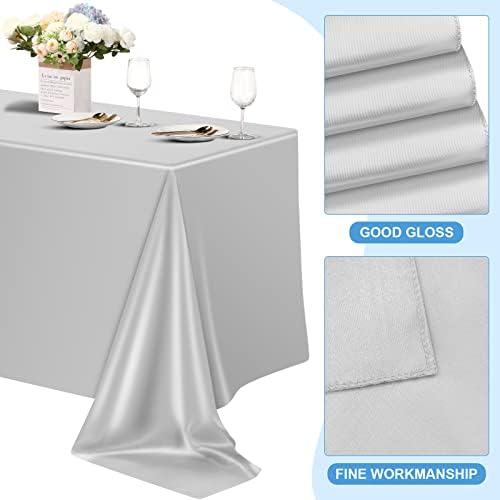 Toalha de mesa retangular de chumia em tecido de poliéster, capa de mesa de cetim lisa para banquete de casamento restaurante festas