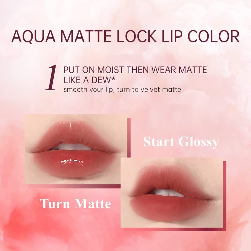 ColorKey Soft Matte Water TINT, Hidratando Lip Gloss, batom líquido de longa duração | Múlido ajuste sem viscosidade | Hidratado | Transparente | Tonalidade labial altamente pigmentada