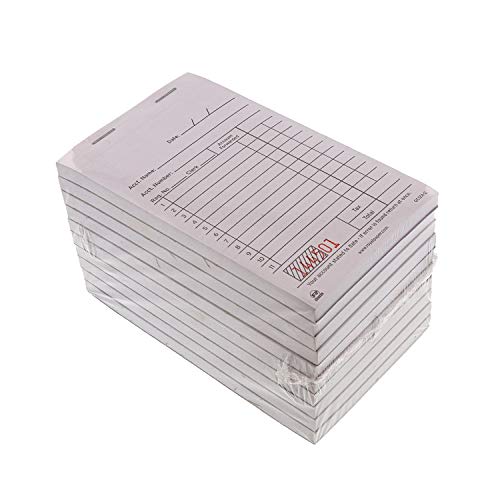Livro real de vendas brancas, carbono 2 peças reservadas, caso de 100 livros