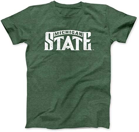 Michigan State Spartans Vintage e Retro MSU Unisex camisetas camisetas camisetas vestuário de manga curta