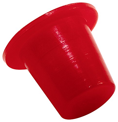 CAPLUGS Q235VQ2 Tampa e plugue cônicos de plástico. T-235-V, PE-LD, Cap od 0,15 ID do plugue 0,269, vermelho