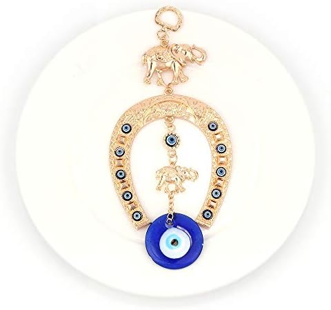 Olhos malignos ornamentos pendurados olho azul hamsa amuleto de elefante decoração de parede para proteção