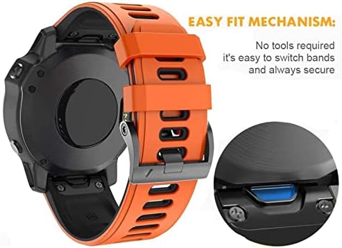 Aehon 26mm 22mm Silicone Redunda RELAMENTO RELUMA DE GARmin Fenix ​​7 7x 6x 6x Pro 5x 3 3HR EasyFit WatchBand para Garmin