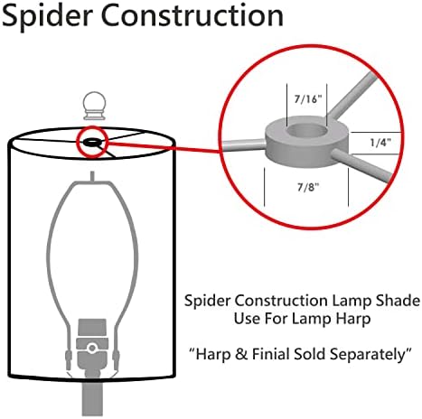 Aspen Creative 32069, Holdack Empire Spider Spider Sienna Brown Lamp Shade, 6 Top x 12 inferior x 9 inclinação