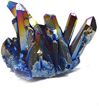 1pc cluster de cristal natural bonito arco-íris eletroplicando colorido quartzo pedras aquário decoração de decoração de casa itens