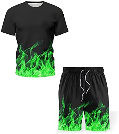 Camiseta masculina de manga curta e shorts Conjunto 2022 Sportswear 2 peças roupas de verão roupas masculas