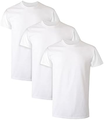 Hanes Men's Cotton Sirirt, uma equipe de umidade, camiseta de camiseta, 3-pacote