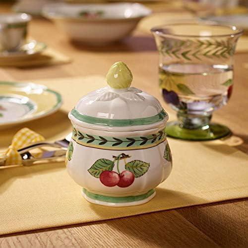 Villeroy & Boch French Garden Fleurence Cobert Sugar, 6,75 oz, branco/multicolorido