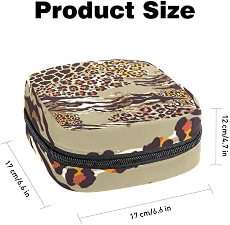 Leopard Zebra Prip Sanity Napkin Storage Bag de armazenamento portátil Kit Bolsa Bolsa Bolsa para Bolsa de Copo Mentrual com