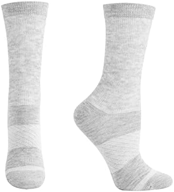 Doctor's Choice Dress Socks, extenso tampo amplo, não vinculativo, cinza claro, médio