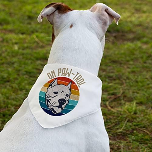 On Paw -Trol Pet Bandana Collar - colar de cachorro colorido - Bandana de cachorro vintage - S
