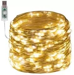 10 m 100 LED 8 Modo de baixo consumo de energia Decoração interna luz USB Charging Holiday Lights Christmas Décora Holiday String Lights