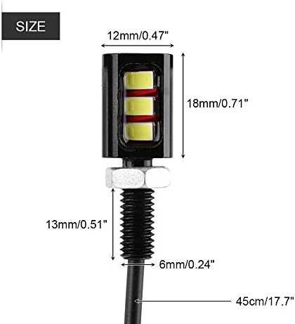 2PCs 12V Motocicleta Placa Lâmpada leve, carro universal automático 3 Motocicleta LED Luzes de parafuso à prova d'água para