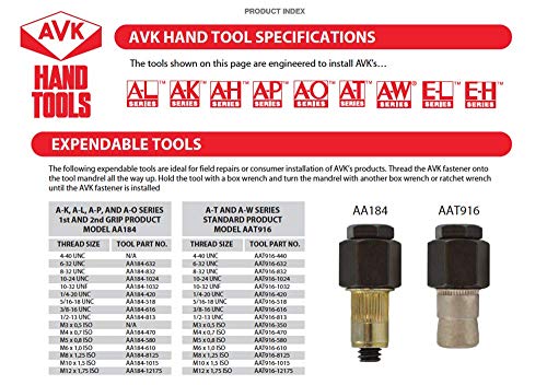 AVK Industrial AA181-1024 Ferramenta expansível, tamanho do tópico 10-24, preto