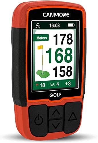 Canmore Handheld Golf GPS HG200 - Exibição colorida resistente à água com mais de 38.000 dados essenciais do campo de golfe e folha de pontuação - cursos gratuitos em todo o mundo e cultivando