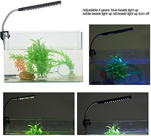 Lâmpada de lâmpada de tanque de peixe aquário 24LED / 48LED FLEXIBLE BRAC ARM CLIP-ON TOQUEM MODOS 4