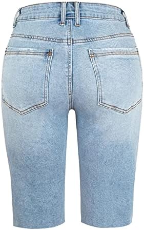 Shorts de ioga miashui com bolsos para mulheres shorts jeans Hole casual leggings shorts de leggings femininos para