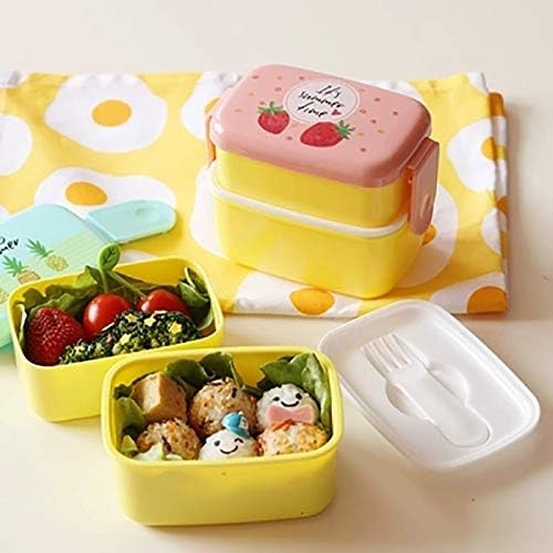 Lkyboa Mini Lunch Bow for Kids Microwavable Portable Snack Recipriar Cartoon Cute Fruta Padrive Picnic Bento Caixa