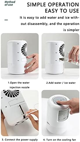 Ar condicionado pessoal, ventilador de ar condicionado para desktop home desktop atmosfera colorida lamp spray ar