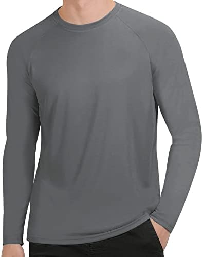 Camisa atlética de corrida masculina de manga longa seca rápida upf 50+ Proteção solar Camisetas de pesca para caminhadas
